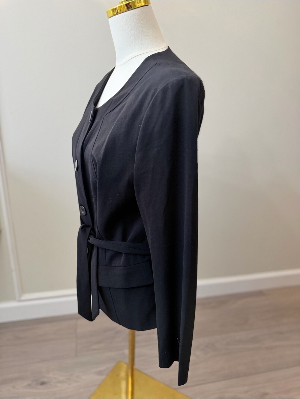VENUS Black Tie-Waist Blazer - Picture 5 of 7